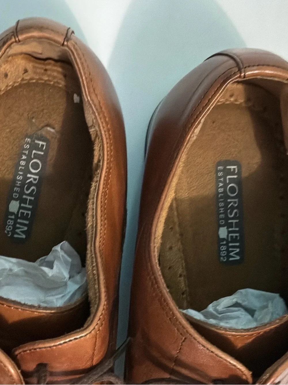 Florsheim Francisco Cognac Cap-Toe Oxford  Memory Foam Mens